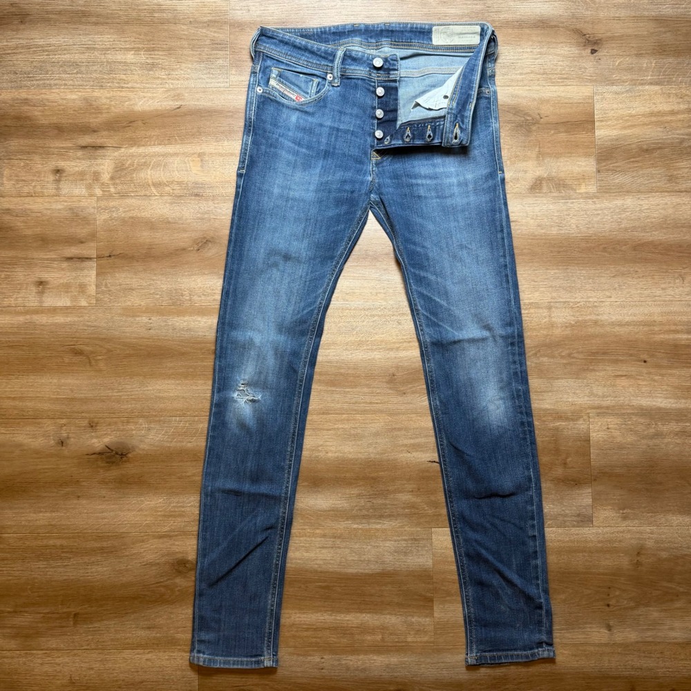 Diesel Sleenker-X Jeans Mens 29x32‎ Blue Slim Skinny Fit Stretch Denim 083AW
